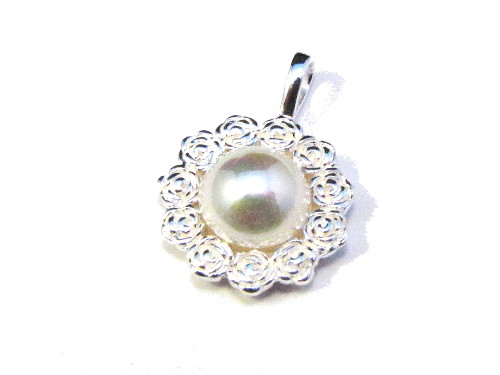 Kettenanhnger Perle in Silber 925/-